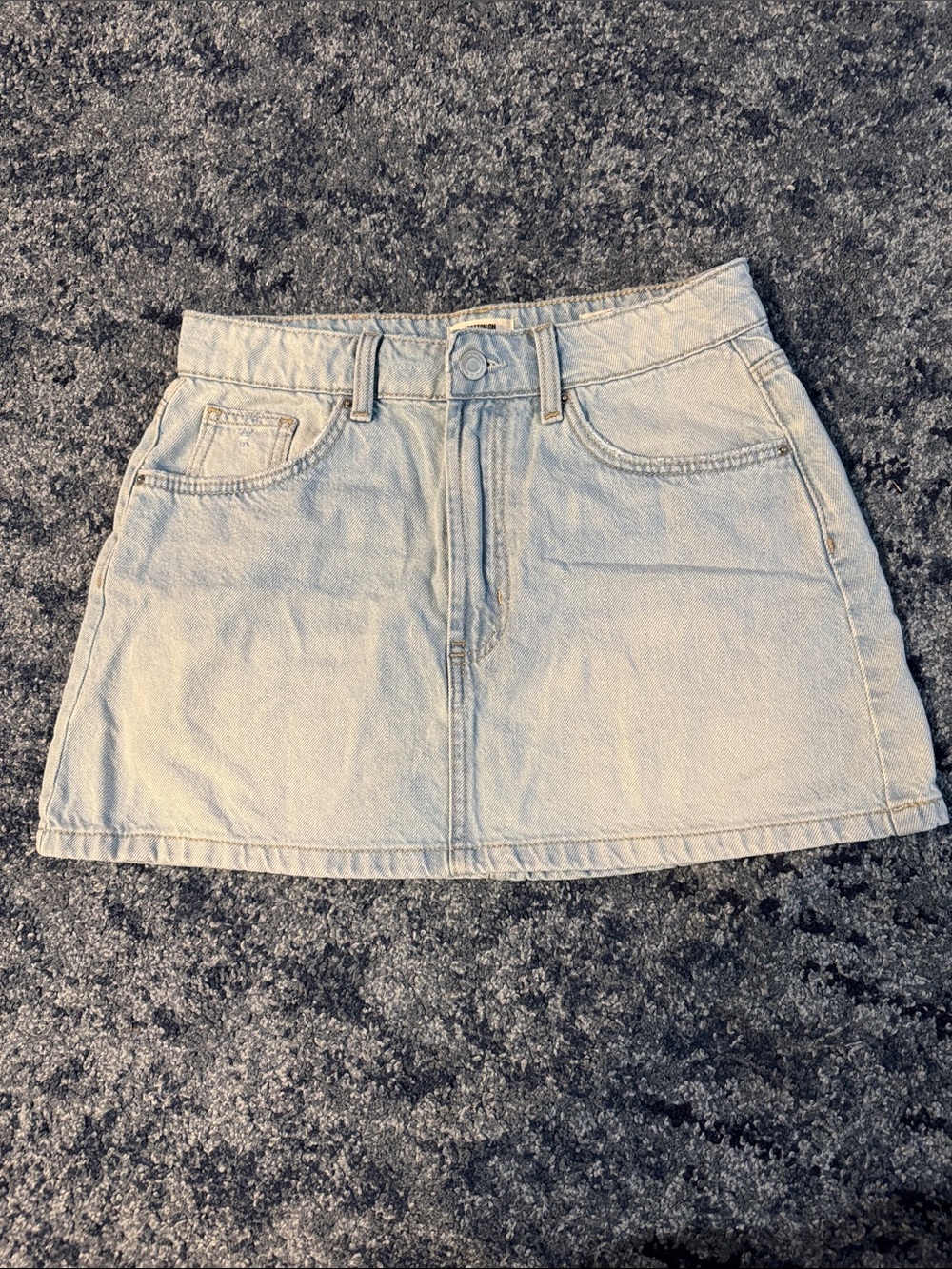 Cotton On light wash denim mini skirt